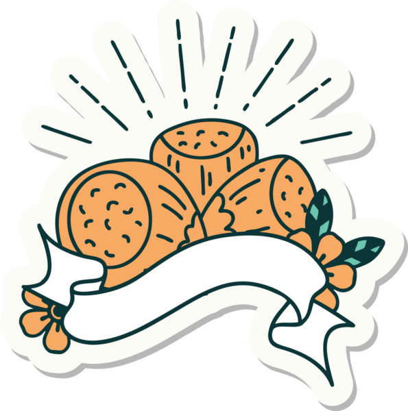 Bir insan tarafından çizilmiş dövme stili fındık çıkartması.