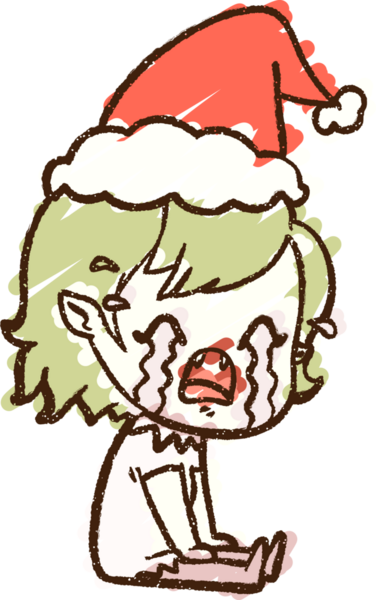 Bir insan tarafından çizilmiş Noel Vampiri Tebeşiri