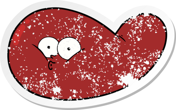 Bir insan tarafından çizilmiş safra kesesi karikatürü.