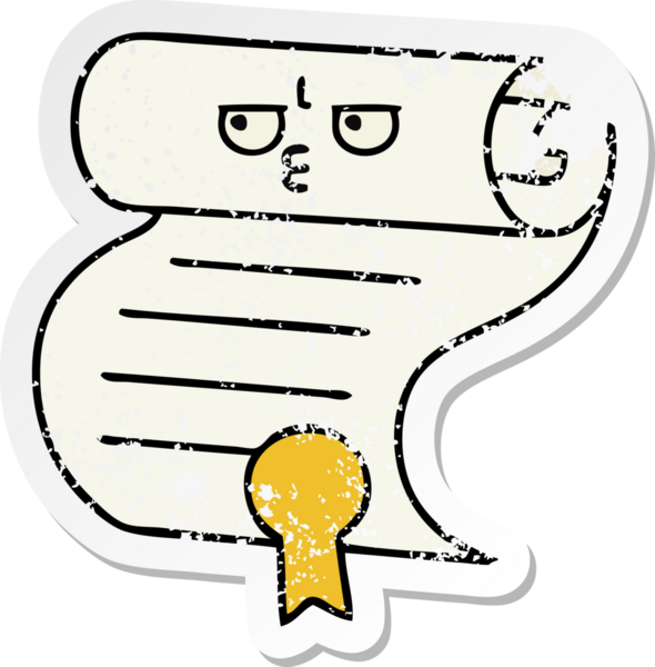 Bir insan tarafından çizilmiş şirin bir çizgi film sözleşmesinin sıkıntılı çıkartması.