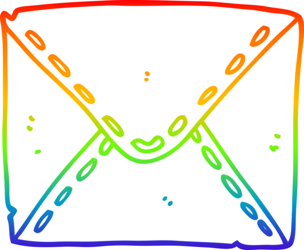 gökkuşağı gradyanı bir insan tarafından çizilmiş bir karikatür çizimi