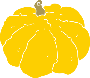 Bir insan tarafından çizilmiş düz renk çizgi film kabağı