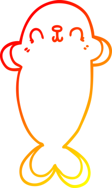 Bir insan tarafından çizilmiş bir karikatür mührünün sıcak çizgi çizimi