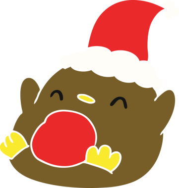 Bir insan tarafından çizilmiş kawaii pengueninin el çizimi karikatürü