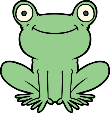 bir insan tarafından çizilmiş bir kurbağa.