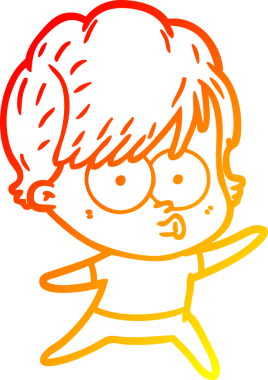 Bir insan tarafından çizilmiş bir karikatür kadın çizimi