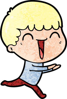 Bir insan tarafından çizilmiş mutlu bir adam.