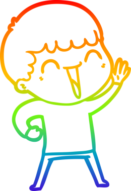 Bir insan tarafından çizilmiş mutlu bir adamın çizgi çizimi.