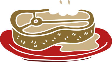 karikatür bir insan tarafından çizilmiş iyi pişmiş et