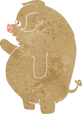 Bir insan tarafından çizilmiş şişman bir çukur.