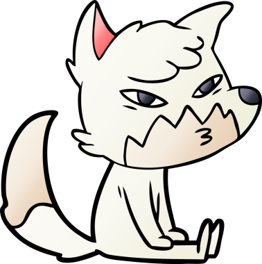 Bir insan tarafından çizilmiş akıllı çizgi film tilkisi.