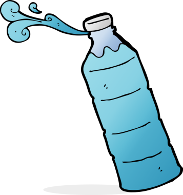 Bir insan tarafından çizilmiş portakal suyu şişesi.