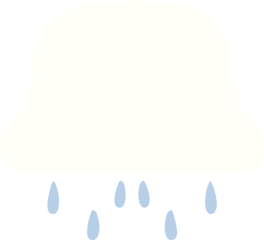 Bir insan tarafından çizilmiş yağmur bulutu