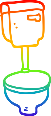 Gökkuşağı gradyan çizgi çizimi Bir insan tarafından çizilmiş tuvalet