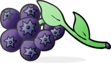 Bir insan tarafından çizilmiş yaban mersini karikatürü.