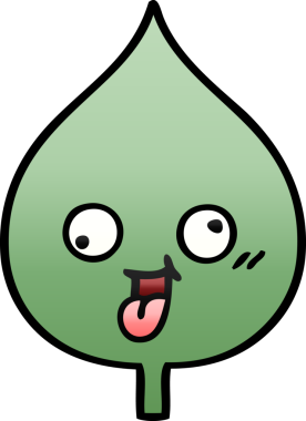 Bir insan tarafından çizilmiş dışavurumsal yaprağın gölgelenmiş çizimi