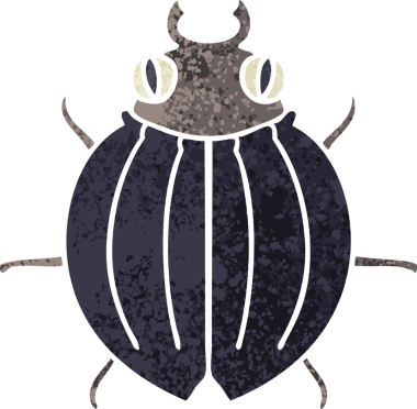 Bir insan tarafından çizilmiş garip bir çizgi film böceği.