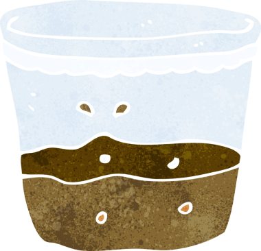 Bir insan tarafından çizilmiş bir rom bardağı.