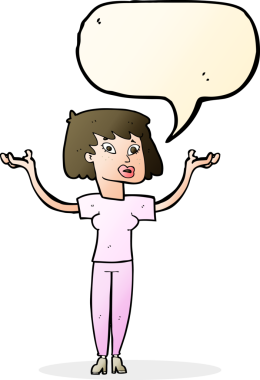 Bir insan tarafından çizilmiş bir konuşma balonuyla el ele tutuşan çizgi film kadını.