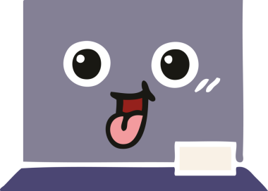 Bir insan tarafından çizilmiş düz renk retro karikatürü