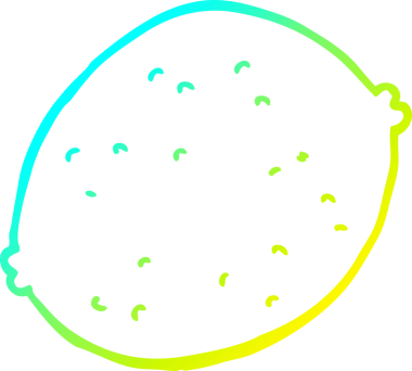 Bir insan tarafından çizilmiş limon karikatürü.