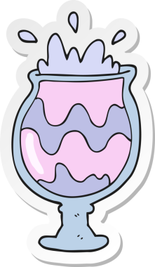 Bir insan tarafından çizilmiş garip bir karikatür çıkartması.