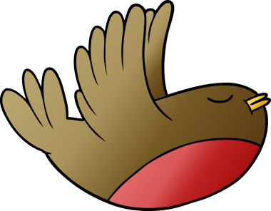 Bir insan tarafından çizilmiş uçan bülbül.