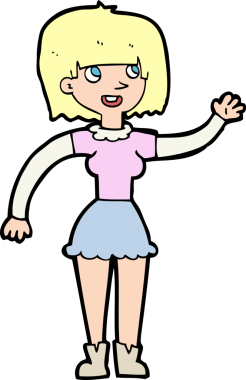 Çizgi filmdeki kız bir insan tarafından çizilmiş.