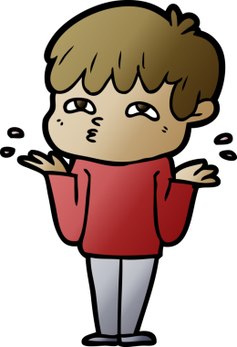 Bir insan tarafından çizilmiş karikatür adamı.