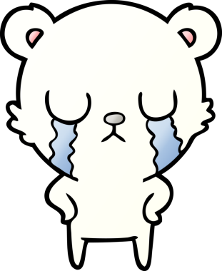 Bir insan tarafından çizilmiş kutup ayısı karikatürü