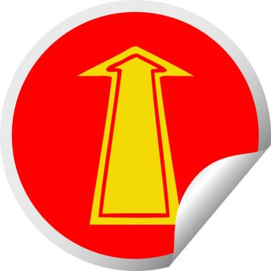 Bir insan tarafından çizilmiş dairesel soyma etiketi.