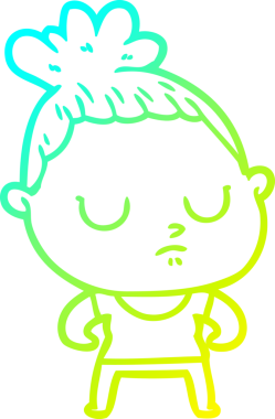 Bir insan tarafından çizilmiş soğuk bir çizgi film çizimi.