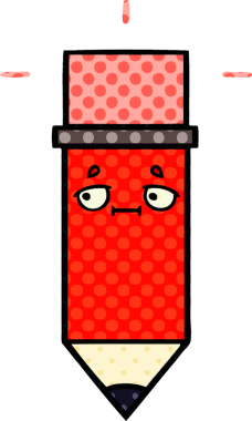 bir insan tarafından çizilmiş bir kalemin karikatürü.