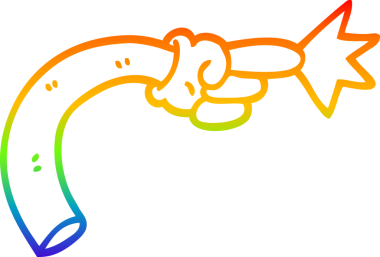 gökkuşağı gradyan çizgi çizimi bir insan tarafından çizilmiş bir kol hareketi