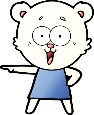 Bir insan tarafından çizilmiş kutup ayısı karikatürü