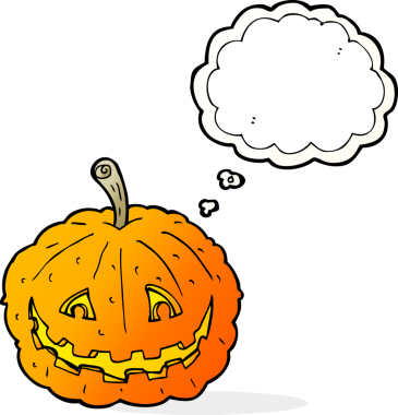 Bir insan tarafından çizilmiş düşünce baloncuğuyla sırıtan çizgi film.