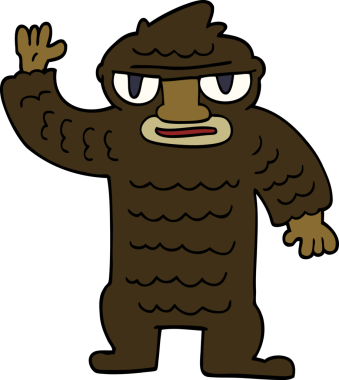 bir insan tarafından çizilmiş büyük yeti karalaması