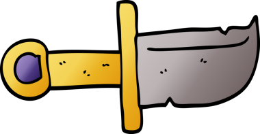 Bir insan tarafından çizilmiş karalama hançeri.