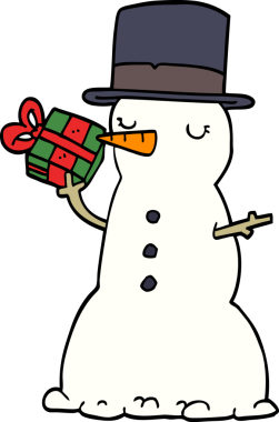 bir insan tarafından çizilmiş kardan adam çizgi filmi