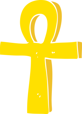 Bir insan tarafından çizilmiş bir ankh karalaması.