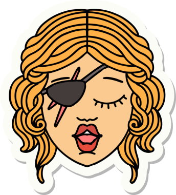 Bir insan tarafından çizilmiş düzenbaz bir karakterin çıkartması.