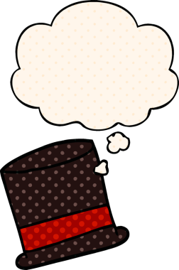 Düşünce baloncuklu çizgi film şapkası bir insan tarafından çizilmiş.