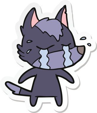 Bir insan tarafından çizilmiş bir karikatür çıkartması.