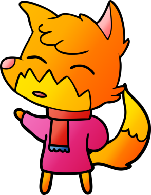 bir insan tarafından çizilmiş tilki çizgi filmi