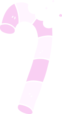 Bir insan tarafından çizilmiş pembe şeker kamışı.