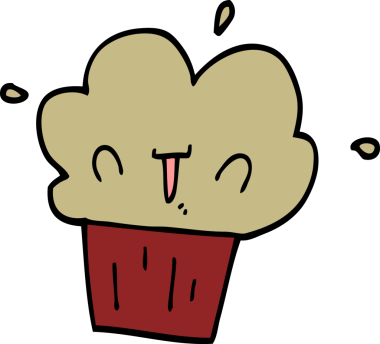 Bir insan tarafından çizilmiş bir kek.