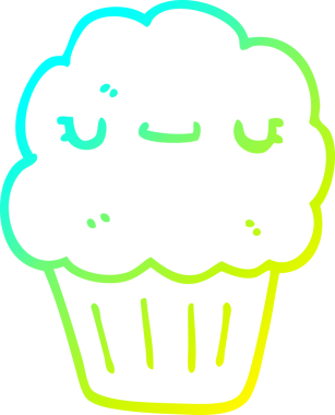 Bir insan tarafından çizilmiş soğuk gradyan çizgisi.