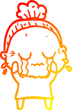 Bir insan tarafından çizilmiş, ağlayan bir karikatür çizimi.