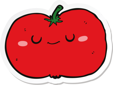 Bir insan tarafından çizilmiş çizgi film elmasının çıkartması.