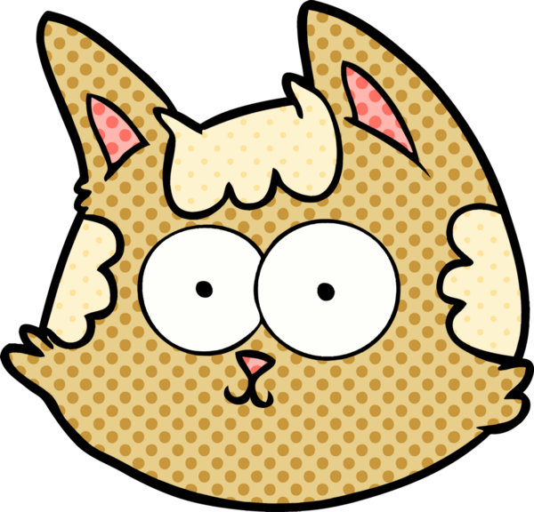 bir insan tarafından çizilmiş kedi yüzü.